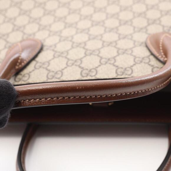 GUCCI Brown Leather Tote Bag - Picture 6 of 6
